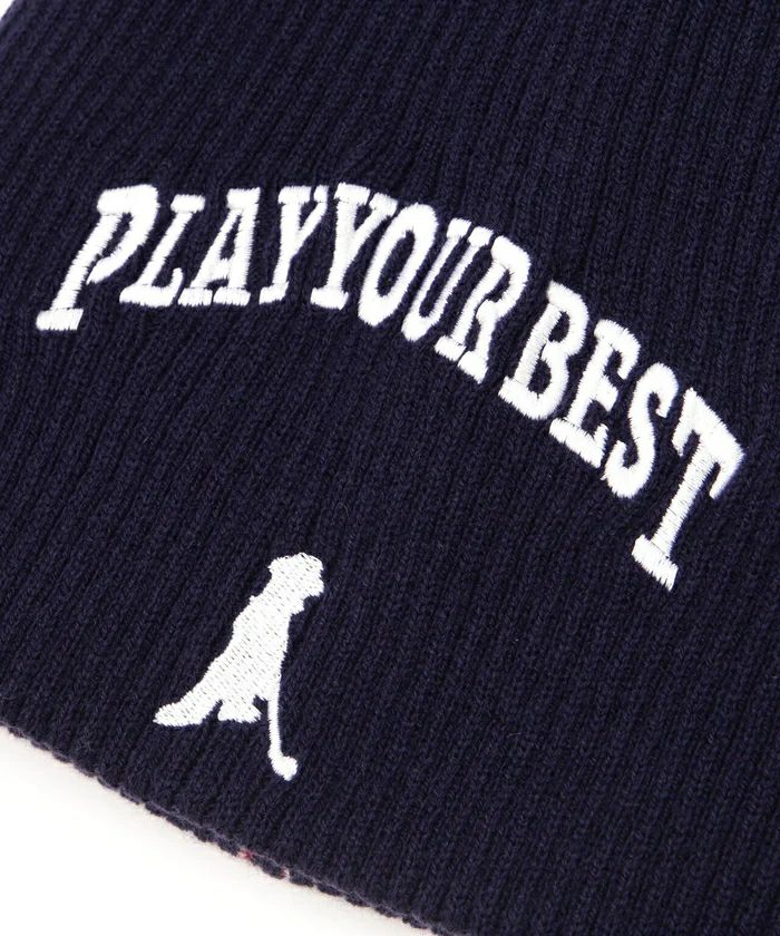 ピンのニット帽