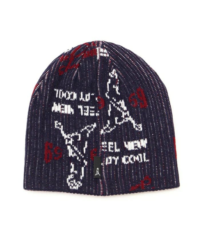 ピンのニット帽