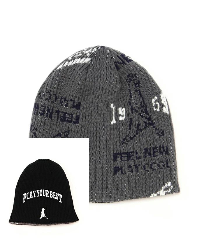 ピンのニット帽