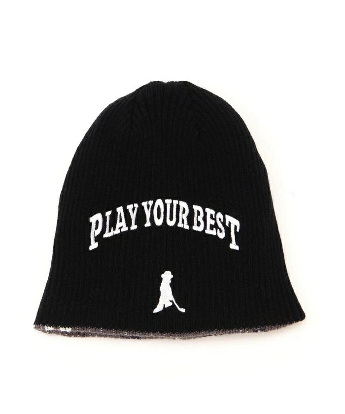 ピンのニット帽