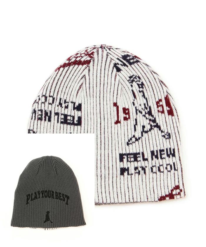 ピンのニット帽