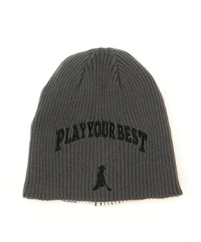 ピンのニット帽