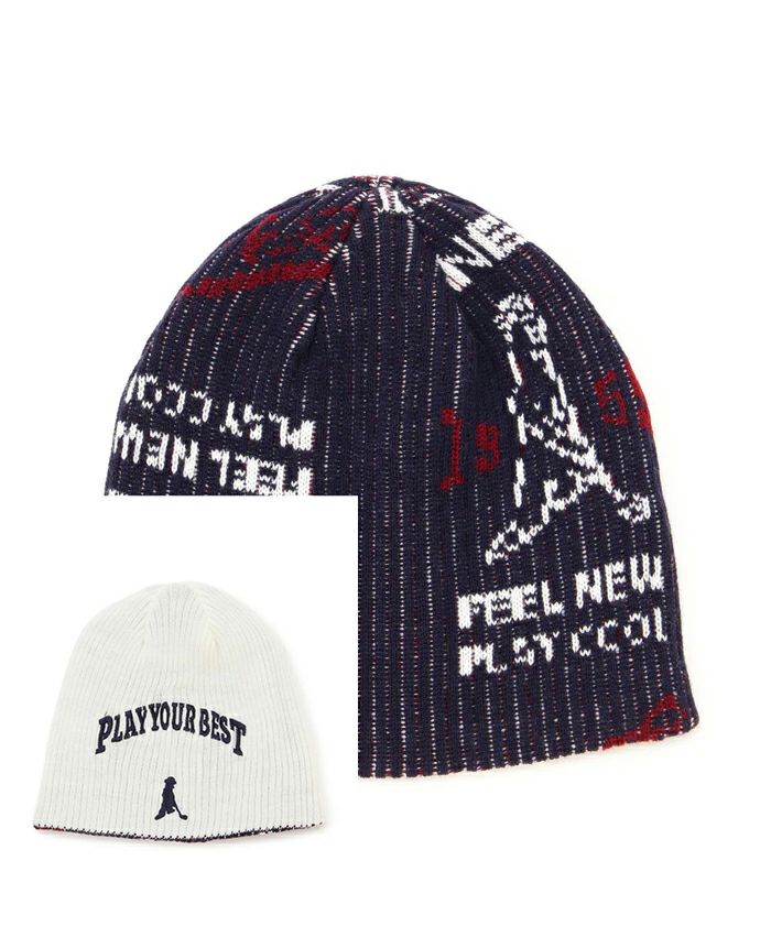 ピンのニット帽