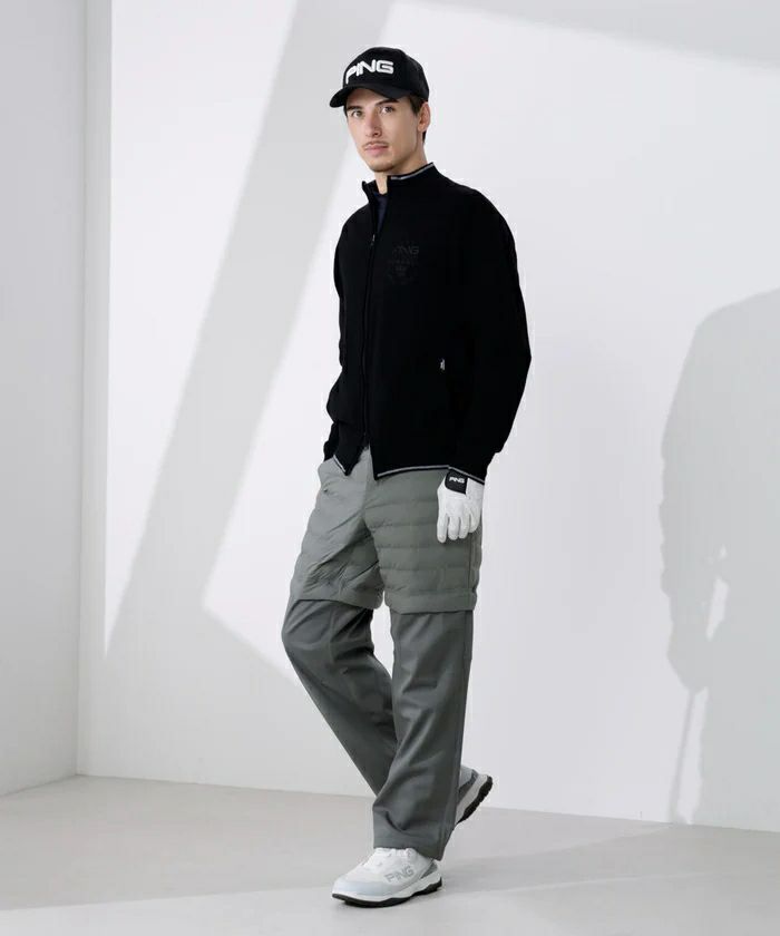 ピンのロングパンツ