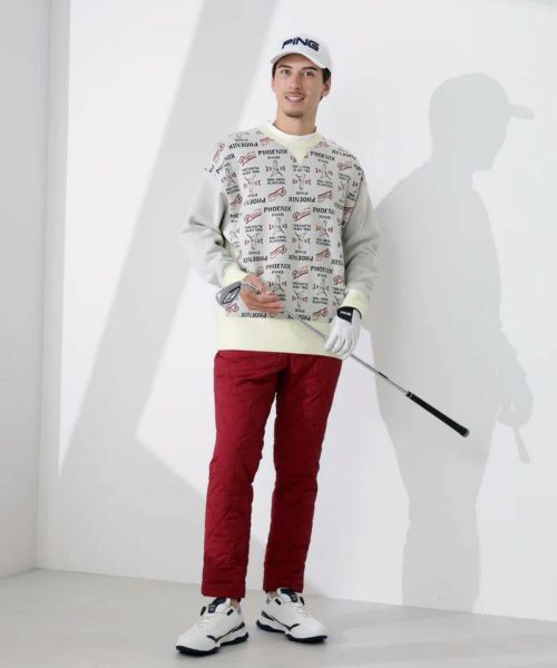 新品■13,200円【ピン　PING】メンズ　セーター　3L ゴルフウェア ピン（PING）（メンズ）ゴルフウェア 長袖 カラークルーネックニット