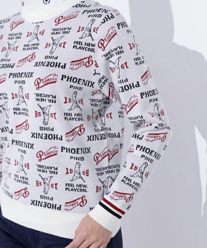 ピンのセーター