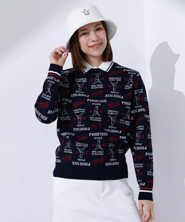 ピンのセーター