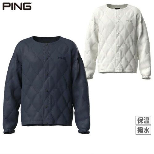 PING ゴルフ中綿ブルゾン メンズジャケット M ホワイト キルティング 30％OFFセール】ブルゾン メンズ ピン PING 2025 秋冬 新作 ゴルフ