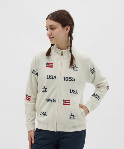 ニットブルゾン レディース マンシングウェア Munsingwear 2025 秋冬