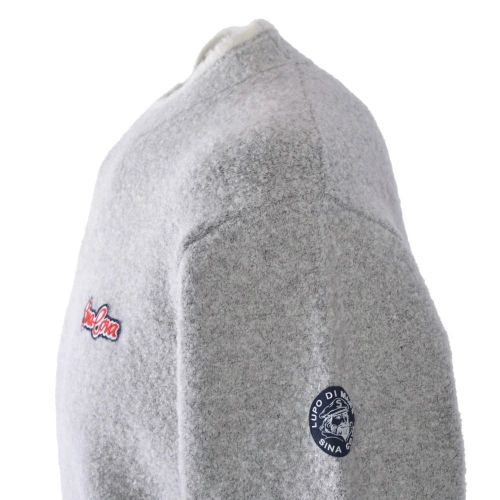 シナコバ ジップセーター ゴルフウェア ニット 美品 白 ワッペン